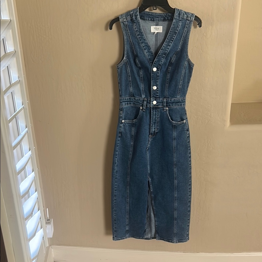 Rails Denim Sleeveless Button-Down Dress SZ S